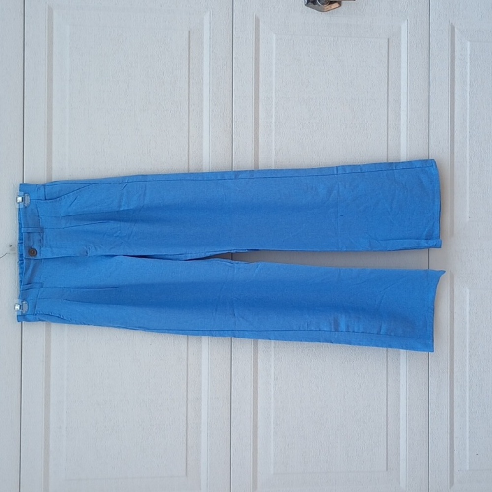 Love Tree Sky Blue Linen Blend Long Pants Sz Small NWT